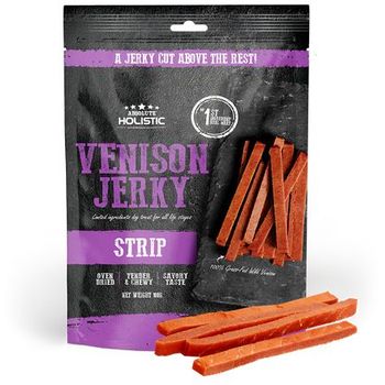 Absolute Holistic Dog Treats Venison Jerky Strip 100g