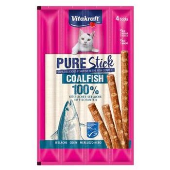Vitakraft 100% Pure Stick Coalfish Cat Snacks 4 Sticks 20g