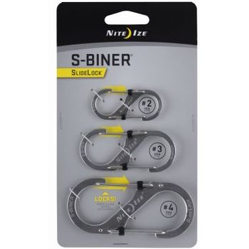 Nite Ize S Biner Slidelock 3 Pack Stainless 97g