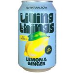 Living Things Lemon & Ginger Natural Soda 330ml