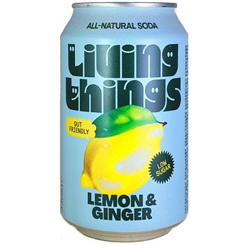 Living Things Lemon & Ginger Natural Soda 330ml