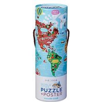 Crocodile Creek 2874-3 Piece Plus Poster World Cities Jigsaw Floor Puzzle 19 Inches X 13 Inches