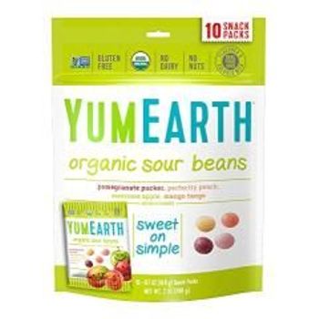 Yum Earth Organic Sour Beans 10 Snack Packs