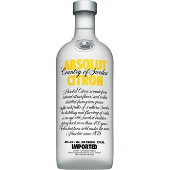 Absolut Citron Vodka 750ml