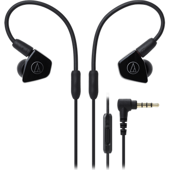Audio Technica ATH-LS50iS Earphones with Mic Black