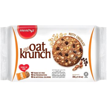 Munchy's Oat Crunch Crackers Nutty Chocolate 208g