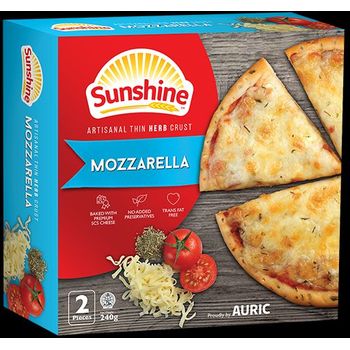 Sunshine Mozzarella Thin Herb Crust Pizza 2s 240g