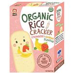 Apple Monkey Organic Rice Cracker Strawberry And Banana 30g