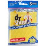 Dr.Shine All Purpose Heavy Duty Scrub Wipes 5 Pk 70g