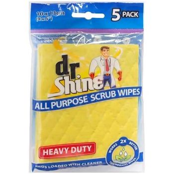 Dr.Shine All Purpose Heavy Duty Scrub Wipes 5 Pk 70g