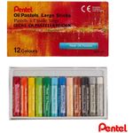 Pentel Oil Pastel Large Sticks GHT-12 Colours Set