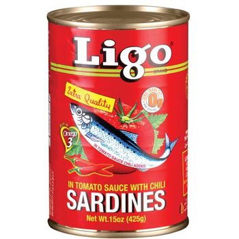 Ligo Big Sardines Tomato Sauce Chilli Red 425g