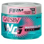Gatsby Leather Water Gloss Hard Hair Gel Blue 300g
