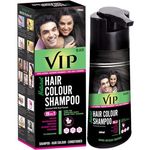 VIP 5 In 1 Hair Colour Shampoo Base Hair Color Black 180ml