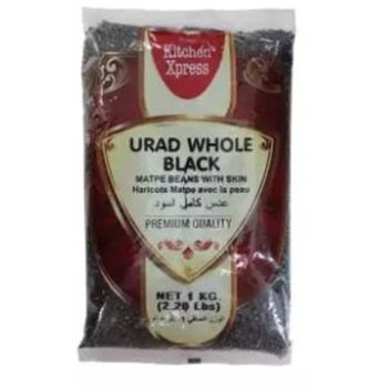 Kitchen Xpress Black Urid Whole 1kg By Dashmesh
