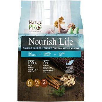 Nurture Pro Cat Dry Food Nourish Life Alaskan Salmon Formula For Indoor Kitten And Adult Cat 4lb