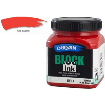 Derivan Block Ink 250ml - Red