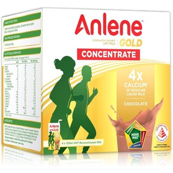 Anlene Concentrate Chocolate 125ml 4pcs Pack