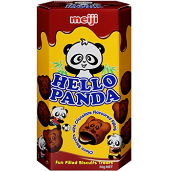 Meiji Hello Panda Double Chocolate Flavour Biscuits 50g