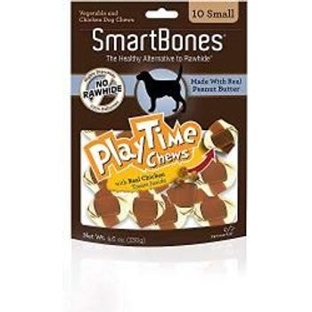 Smartbones Playtime Chews For Dogs Peanut Butter Small 10 Pack 1.251.5 Diameter Chews Pack Of 3