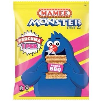 Mamee Monster Noodle Snack Bbq Flavour 225g