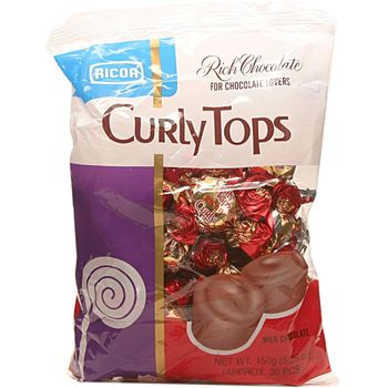 Ricoa, Rich Chocolate Curly Tops Candy 150g
