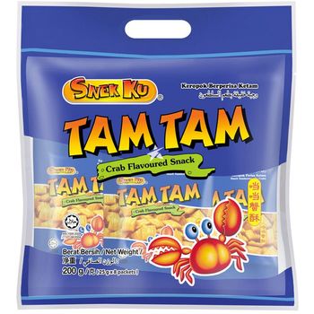 Snek Ku Tam Tam Crab Flavoured Snacks 200g