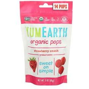 Yum Earth Organic Pops Organic Strawberry Lollipops 87g