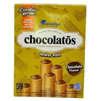 Garudafood Chocolatos Wafer Roll 12g 24pcs