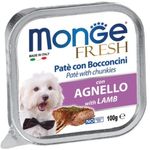 Monge Fresh Lamb Pate with Chunkies Tray Dog Food 100g