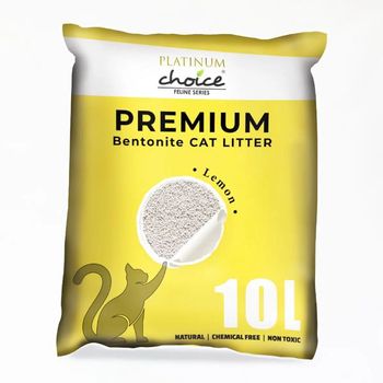 Platinum Choice Premium Bentonite Cat Litter Lemon 10l
