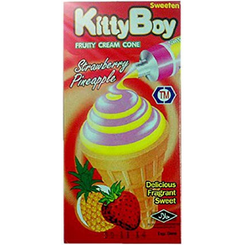 Kitty Boy Strawberry Pineapple Fruity Cream Cone 28g