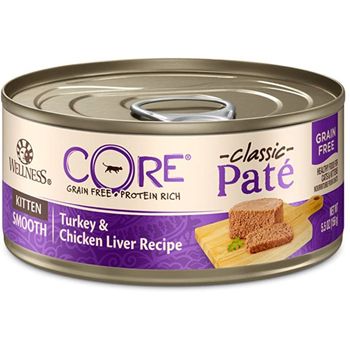 Wellness Core Natural Grain Wet Canned Cat Food Kitten Turkey & Chicken Liver 5.5-ounce Can