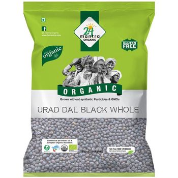 24 Mantra Organic Black Whole Urad Dal 500g