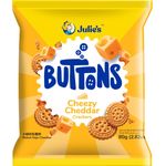 Julie's Buttons Cheezy Cheddar Crackers 80g