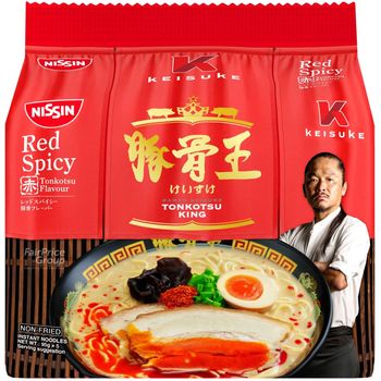 Nissin Keisuke Tonkotsu Instant Ramen Red Spicy