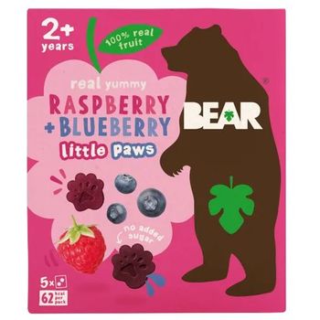 Bear - Little Paws, Fruit Paws Arctic Raspberry & Blueberry Snack (5x20g)