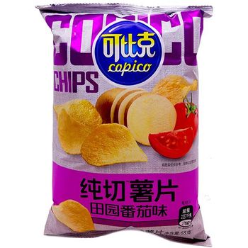 可比克纯切薯片番茄味65G | Copico Tomato Flavour Plain Cut Potato Chips 70g