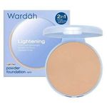 Wardah Refill Lightening 06 Warm Powder Foundation Light Feel 12g