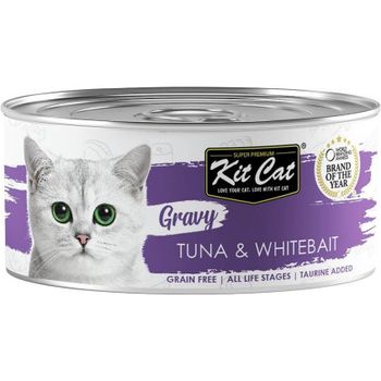 Kit Cat Canned Food Gourmet Tuna And Whitebait 70g