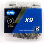 KMC X9 Chain- 9spd- Silver/Gray- 116L