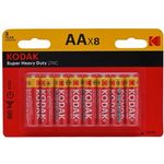Kodak Super Heavy Duty Zinc Batteries AA 8pcs 1.5v
