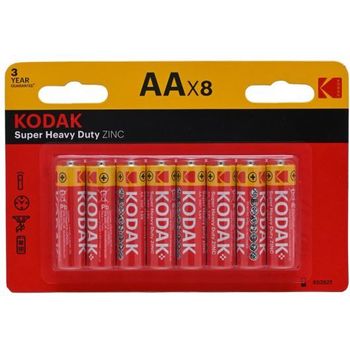 Kodak Super Heavy Duty Zinc Batteries AA 8pcs 1.5v