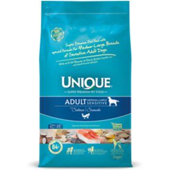 Unique Medium Large Breed Adult Dog Food With Salmon 3kg