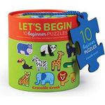 Crocodile Creek Let's Begin Jungle 10 2-piece Beginner Puzzles For Kids Ages 2 Years +