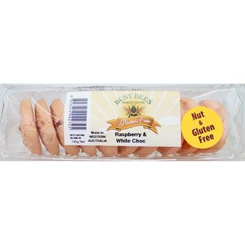 Busy Bees Raspberry And White Choc Biscuits 195g