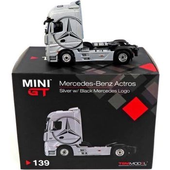 TSM Mercedes-Benz Actros Silver W/ Black Mercedes Logo RHD Diecast Car
