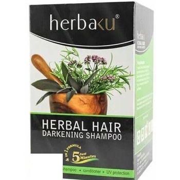 Herbaku Herbal Hair Darkening Black Shampoo 3pcs 30ml