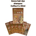 Zenco Hair Dye Shampoo/Hair Colour-In Natural Black/Coffee/Hair Shampoo 5 x 30ml