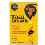Taka Turmeric Tea Organic Ginger Lemon 1 X Carton 15 Tea Bags